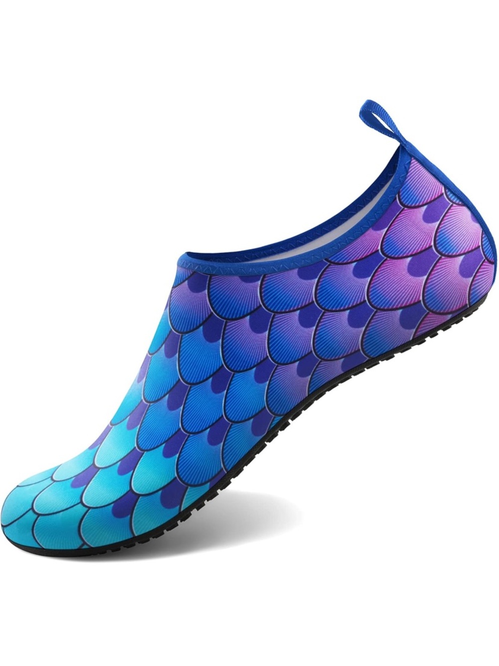 Blue & Purple Shell-Print Flip Flops